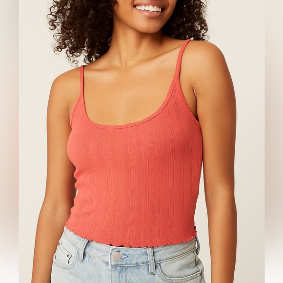 Colsie Pink Ribbed Tank Top - Picture 2 of 4